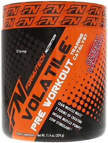 Volatile Pre Workout, Cherry Lemonade, w/2 Forms of Creatine for Insane Muscle Pumps and Building Lean Muscle Mass 32 Servings