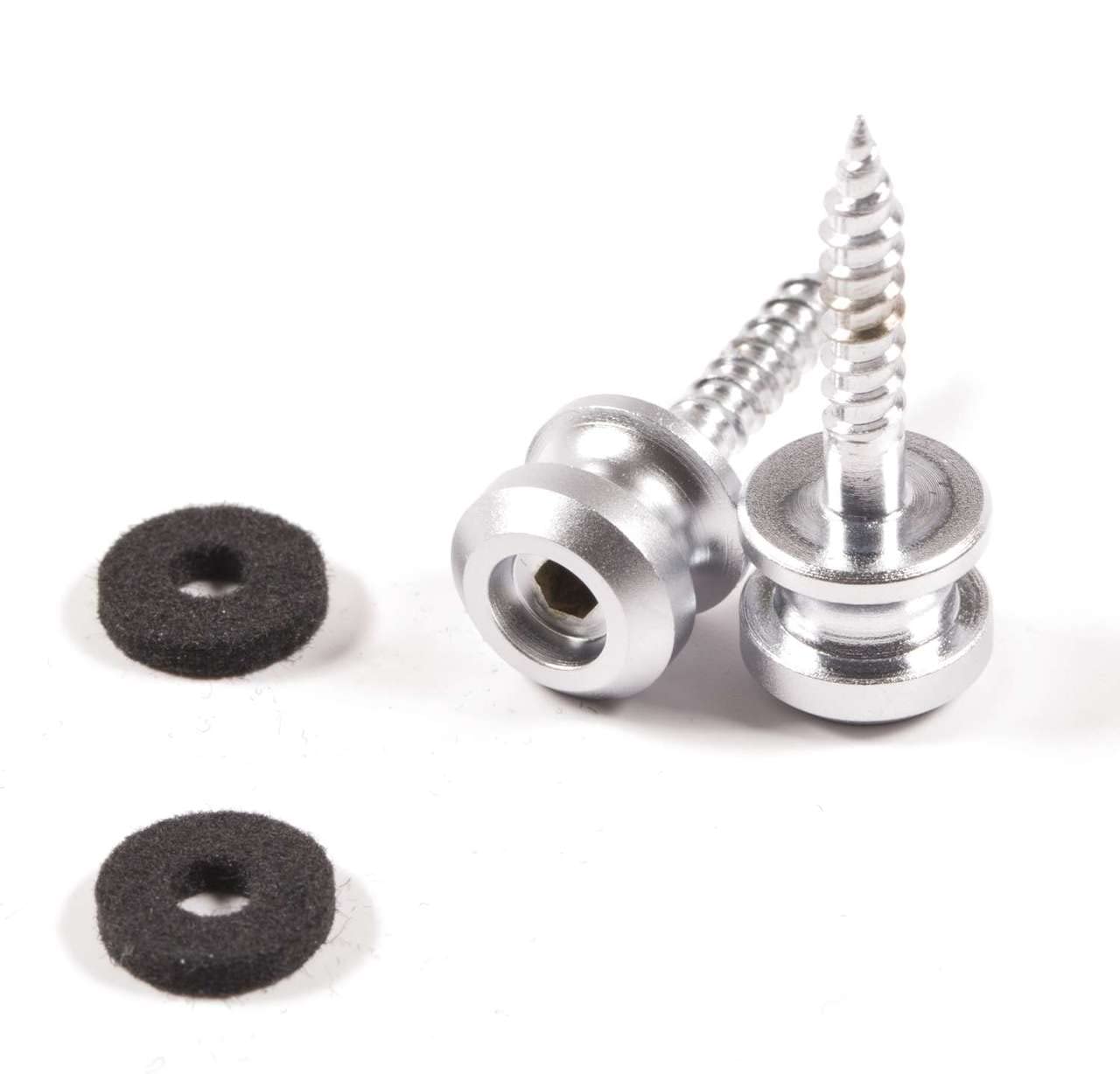 Schaller S-Lock Buttons - satin chrome (1 pair)