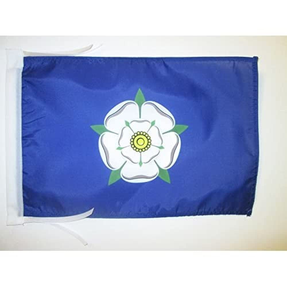 AZ FLAG - Yorkshire Old county Flag - 18'' x 12'' - 100% Polyester County of York - England Small Banner with Two Cords - Fade Resistant - Vivid Colors - 18x12 in - 45x30 Cm