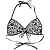 Gothicana by EMP Schwarzes Bikinioberteil mit Pentagrammen und Rosen Bikini Top zwart