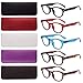 LianSan 5 Pairs Classic Readers Spring Hinged Round Reading Glasses for Men and Women L3712(+2.00)