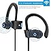 Bluetooth Headphones, Wireless Earphones in Ear Sports Earbuds with Built in Mic Stereo Sweatproof Noise Cancelling Headsets for Gym (8 Hours Play Time Sweatproof with IPX5 CVC 6.0 Max Compatibility)