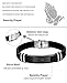 THUNARAZ 2Pcs Black Rubber Bracelets ID Bracelets Engrave Bible Prayer and Serenity Prayer