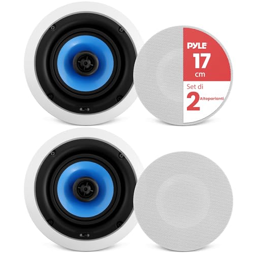PyleHome PIC6E 250 W 6.5-Inch Two Way In-Ceiling Speaker System with Adjustable Treble Control