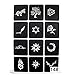 Xmasir 136pcs Airbrush Glitter Tattoo kit for Men/Women,Henna Temporary Tattoo Stencil Semi permanent for Body Art