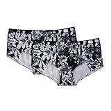 Anigan StainFree 2 Pack Seamless Boyshort Tie Dyed Menstrual Period Panty - Black - S