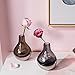 CASAMOTION Home Decor Accent Vase Hand Blown Art Solid Color Glass Bud Vase, Smoke
