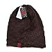 Men Reversible Slouchy Beanie Hat Unisex Skull Hat (Brown)