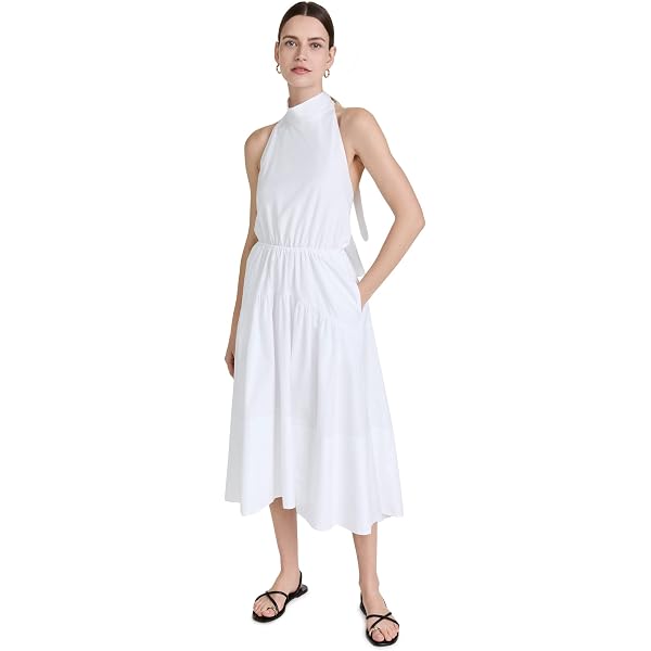 For Love & Lemons Women's Billie Midi Dress, Cream, Off White, M at Amazon  Women's Clothing store
