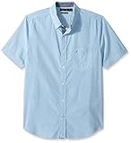 Nautica Men's Short Sleeve Slim Fit Plaid Button Down Shirt