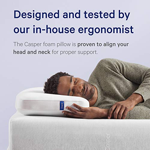 Casper Sleep Foam Pillow for Sleeping Pack of Two, King, White Pricepulse