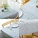 LEEVAN Heavy Weight Vinyl Rectangle Table Cover Wipe Clean PVC Tablecloth Oil-Proof/Waterproof Stain-Resistant-54X78 Inch - 137X200 cm(Small Bird)