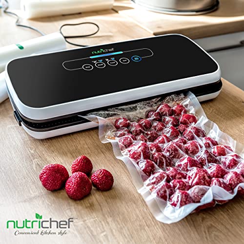 NutriChef Automatic Vacuum Air Sealing System Preservation with Starter Kit Compact Design, Lab