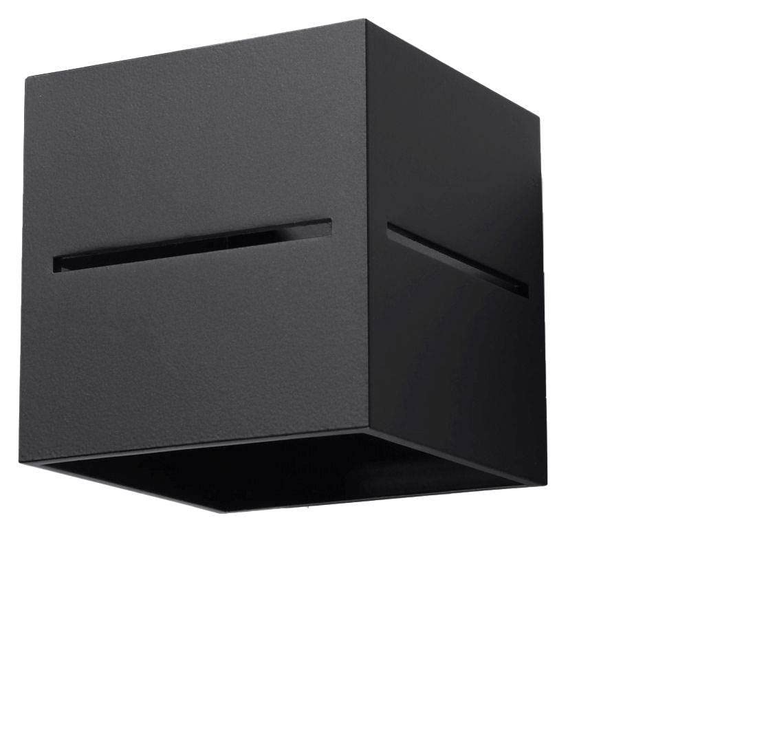Wall lamp LED Lobo SL.0204 SOLLUX Modern Lighting Sconce Black G9 1-Light Aluminium Square for The Kitchen and The Bedroom