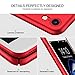 iPhone 7 Case, HUMIXX Ring and Kickstand 2-in-1 Cover Thin Sleek Fully Protective Matt Finish Hard Case (Red for iPhone 7)