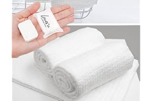 QUALIALL Compressed Washcloths Towels, Premium Disposable Wash Cloths for Travel Camping