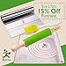 Rolling Pins for Baking Combo, Pastry Mat Kit With Chopper/Scraper and Basting Brush, Large 19x23 Inch Reusable Silicone Non-Slip Non-Stick Mat With Fondant/ Dough Measurements/Dough Roller Baking Set