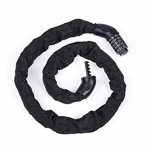 BIGLUFU Bike Lock/Chain Lock, 5Digit Resettable Combination 100cm/3.3