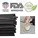 Coffee Stir Sticks, Plastic Stirrers: USA Made, BPA Free: Cocktail Straws, 5.25 Inches, Black, 1000 Count