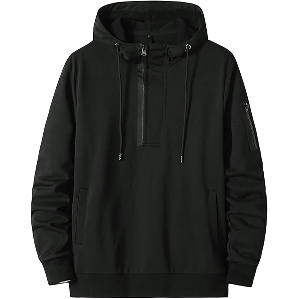 SHENHE Men's Graphic Cross Print Zip Up Drawstring Hoodie
