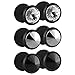 Charisma Stainless Steel CZ Round Stud Earrings for Men Women, Gift Set 3 pairs (Black)