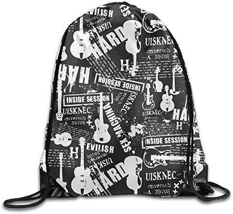 Rock Guitar Style Ladies Drawstring Bags Bundle Pack Shoulder Bags