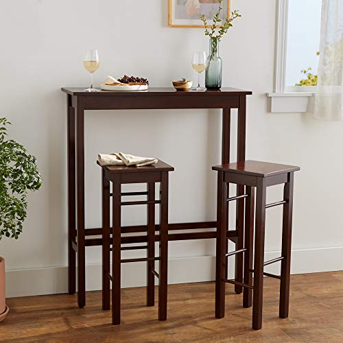 Amazon Basics – Frühstückstheke, Bistro-Tisch, 3-teiliges Set, Espresso – Bild 7