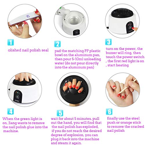 Steam Off Gel Nail Remover Machine,Upgraded Gel Nail Polish Acrylic Steamer Remover Machine, Nail Bulid Gel Removal Machine Nail Resurrection Harmless Tool Home Use Salon DIY (1 PC)