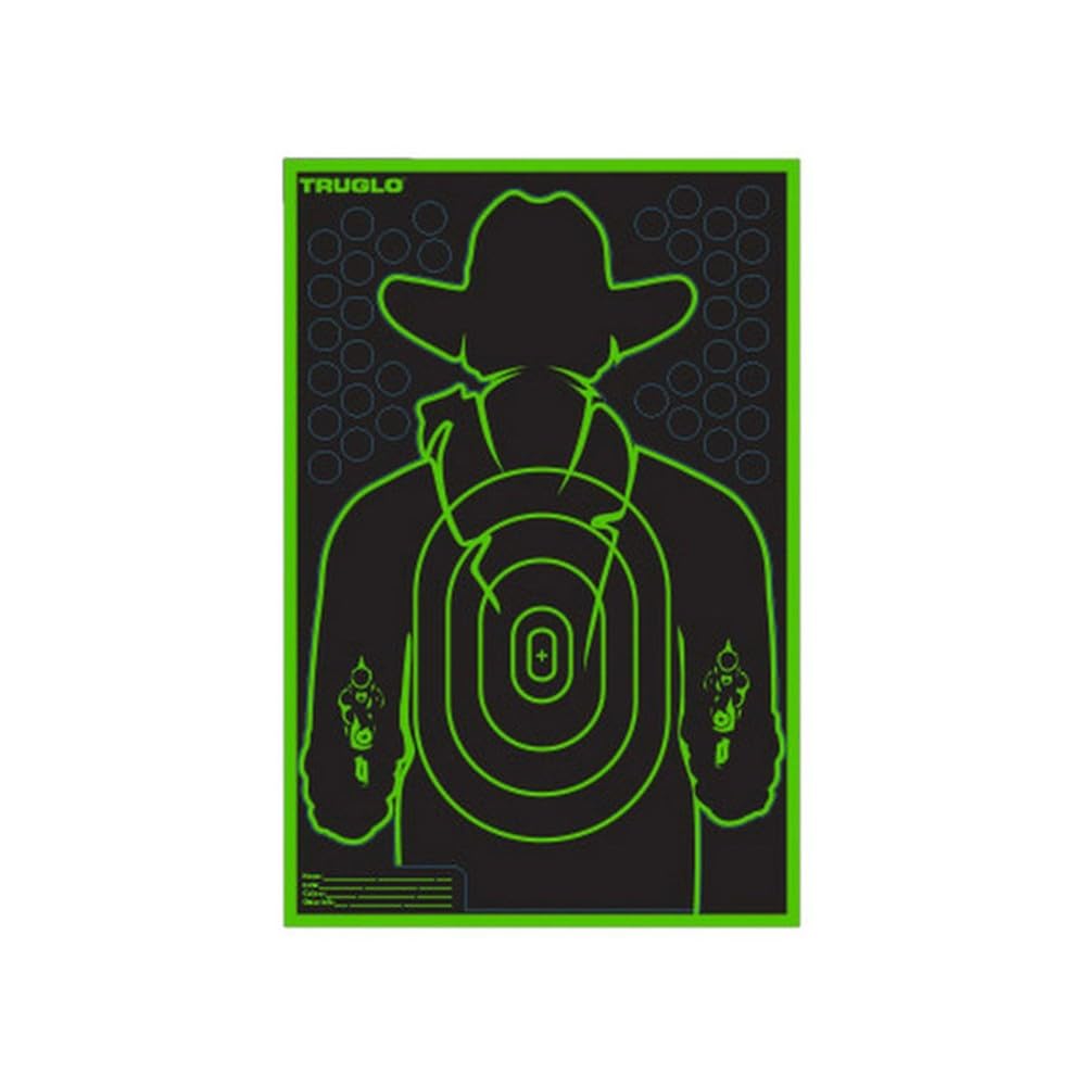 Photo 1 of TruGlo 12X18 Tru-See Gunslinger Bright Fluorescent Self-Adhesive High-Visible Reactive Splatter Hunting Target with Increased Target Life, 12-Pack