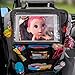 Lusso Gear Heavy Duty Back Seat Car Organizer Extra Large for Powerful Protection, Sag Proof & Reinforced Corners, Protects iPad & Backseat, 12 Versatile Car Seat Organizer Storage Compartments, (Tan)