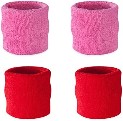 Trymie 3pair Wristband Brace (Pink+Red)