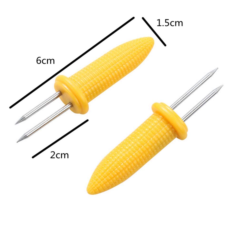 50 Pieces Stainless Steel Corn Holders Corn on The Cob Holders Prong