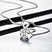 J.Rosée Necklaces, Heart Necklace 925 Sterling Silver 3A Cubic Zirconia Pendant Necklace, 18