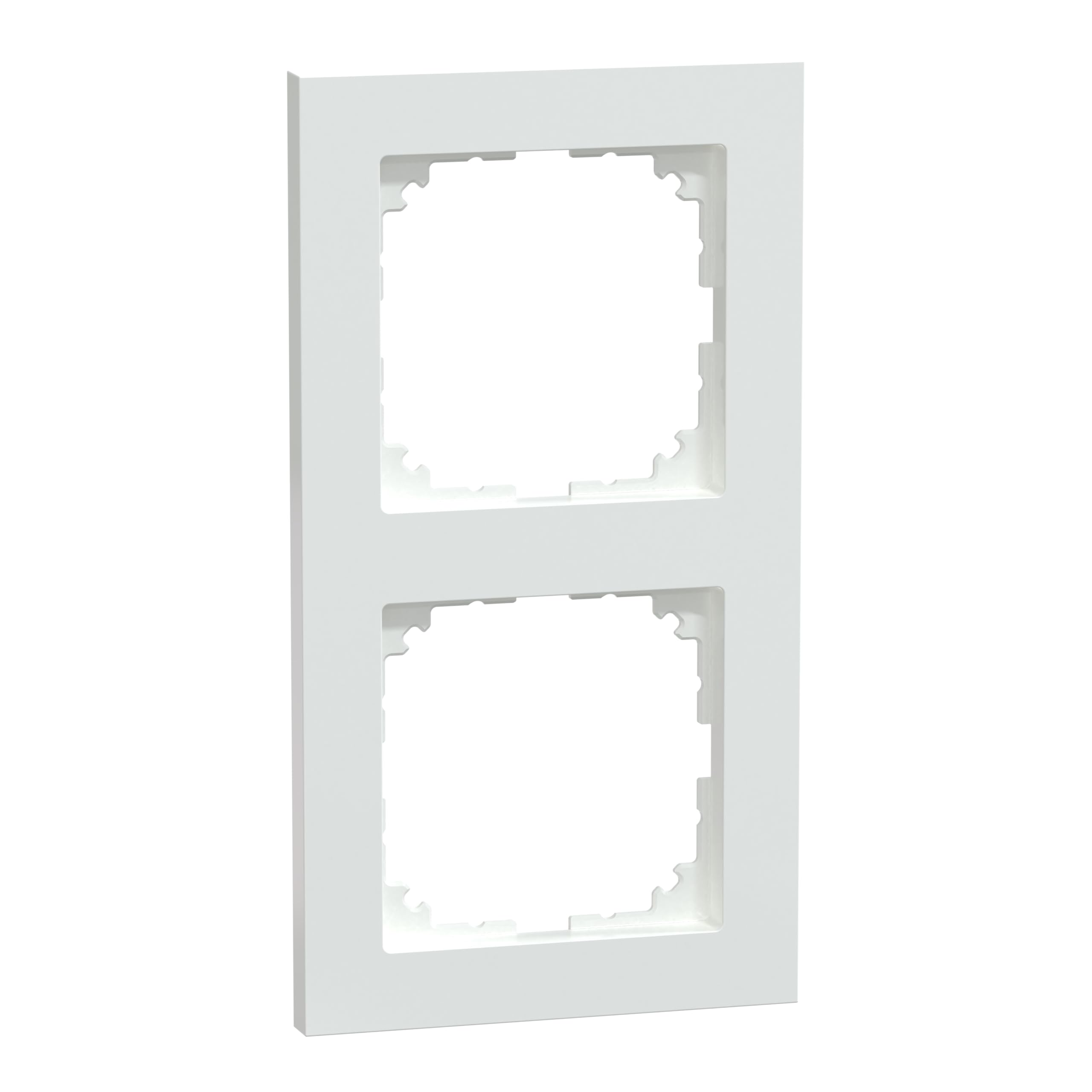 Merten M-Pure Active White Surround, 2 Socket Finger Plate - MEG4020-3625