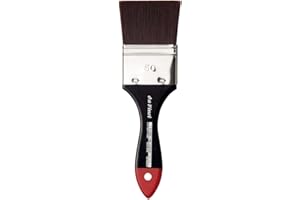DA VINCI BRUSHES da Vinci Oil & Acrylic Series 5040 Top Acryl Paint Brush, Flat Mottler Red/Brown Synthetic with Plainwood Handle, Size 50