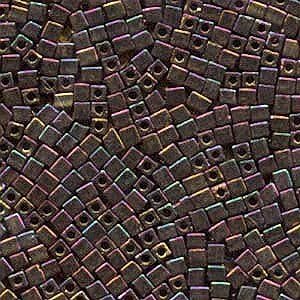 20 Grams Metallic Bronze Iris Miyuki 4mm Square Cube Japanese Glass Seed Beads