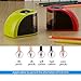 ProAid Portable Electric Pencil Sharpener, Battery Operated or Usb Powered Pencil Sharpener with Auto-stop Function, Suitable for Students and Office Staffs, Red