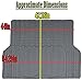 U.A.A. Inc. New All Weather Charcoal Gray Universal 1 Piece Car Van Truck SUV Large Rubber Cargo Trunk Mat