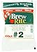 Brew Rite #2 Cone Coffee Filters, White Paper, 100-Count Bags (Pack of 8)