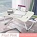 Abvenc Foldable Laptop Table Lapdesk, Large Bed Tray Multifunction Laptop Desk with Storage Drawer, Portable Mini Picnic Desk,Notebook Stand Read Holder for Sofa Couch Floor (Khaki)thumb 2