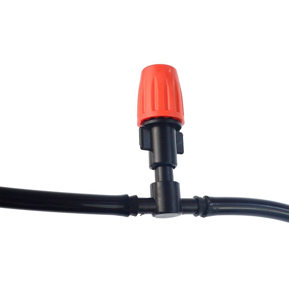 Mifengdaer 65pcs/set Adjustable Irrigation Kits System Self Plant Garden DIY Misting Automatic Watering Full Kits Water Irrigation System for Flower Beds, Decks, Landscape, Potted Plants and Vegetables, 591”(15m))