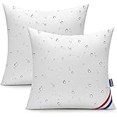 MIULEE Outdoor Pillows Pack of 2 18x18 Inch Outdoor Pillow Inserts Waterproof Decorative Throw Pillow Inserts, Square Water Resistant Pillow for Garden Couch Furniture