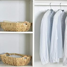 FairyHaus Wicker Rattan Baskets for Organizing 2Pack 51hExGf75rL