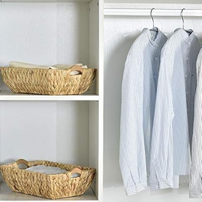 FairyHaus Wicker Rattan Baskets for Organizing 2Pack 51hExGf75rL