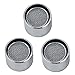 KES Utility and Kitchen Faucet Replacement Part 22mm Female Threaded Brass Housing Aerator with Gasket 3 PCS PACK, Polished Chrome, PA2A-P3