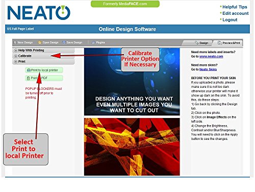 vinyl sticker paper neato White Neato Sheet Blank  Printable â€“  Labels Vinyl Full