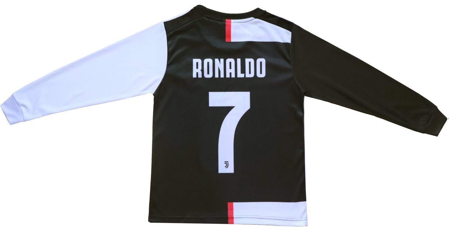 2019 2020 Juventus 7 Cristiano Ronaldo Home Long Sleeves Childrens Football Jersey Trousers And Socks Childrens Sizes Fan Shirts