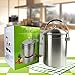 Abakoo Stainless Steel Compost Bin - 1.3 Gallon Premium Grade 304 Stainless Steel Kitchen Composter - Includes 4 Charcoal Filter, Indoor Countertop Kitchen Recycling Bin Pail