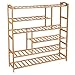 Ollieroo Bamboo Shoe Rack 6-Tier Entryway Shoe Shelf Storage Organizer Free Standing Shelves