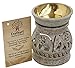Handmade Elephant Essential Oil Burner | Decorative Tea Light Holder | 4 Inch Soapstone Wax Tart Candle Warmer Aromatherapy Diffuser for Meditation, Porch, Garden, Spa, Yoga, Living Room Decor